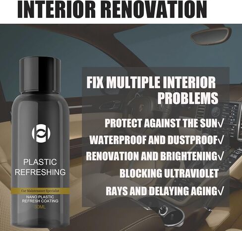 قطعتان من البلاستيك المنعش، عامل طلاء منعش للبلاستيك، عامل تجديد طلاء بلاستيك السيارة، لعامل التنظيف الداخلي للسيارات، كريم مرمم جديد للسيارة، مرمم سريع in Kuwait