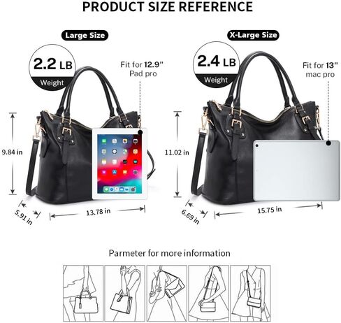 Kattee Leather Purses and Handbags Bundle with Small Woven Crossbody Bags in Saudi Arabia