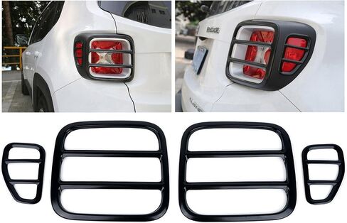 Jeep Renegade Door Handle Cover,Exterior Door Handle Bowl Cover Trim Frame Decor - 4Pcs Black in Saudi Arabia