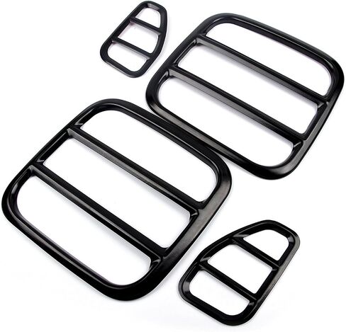 Jeep Renegade Door Handle Cover,Exterior Door Handle Bowl Cover Trim Frame Decor - 4Pcs Black in Saudi Arabia