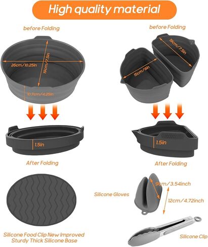 6 قطع من بطانات وعاء الفخار، بطانة وعاء الفخار سعة 6 لتر، بطانات الطبخ البطيء، بطانة وعاء الفخار من السيليكون قابلة لإعادة الاستخدام، خالية من مادة BPA، مانعة للتسرب، بطانات وعاء الفخار، مقسم وعاء الفخار، إدراج مقسم الفخار in Kuwait