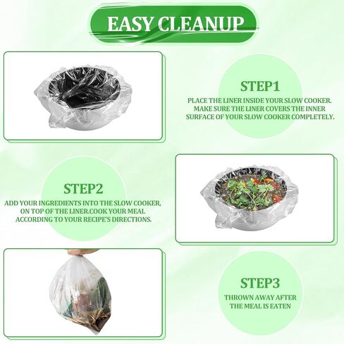 100 Count Plastic Slow Cooker Liners 21 x 13 Inches Kitchens Cooking Bags Large Convenient Disposable Slow Cooker Bags Suitable for Slow Cookers 3 to 8.5 Quarts Pot in Saudi Arabia