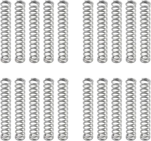 20pcs Compression Spring, Stainless Steel Springs, Coil Extended Spring Assortment for Crafts Toys (1.2×8×30mm) in Saudi Arabia