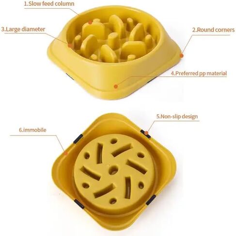 أوعية التغذية البطيئة للكلاب، تتميز بتصميم ألغاز مضاد للاختناق ووظيفة مضادة للانزلاق. صُنعت لإبطاء تناول الطعام، وتتضمن متاهة تمنع الانتفاخ من أجل سلالات MED إلى LRG (الوردي) in Kuwait