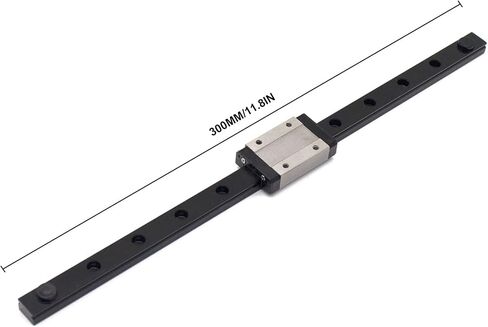MengQi MGN12 Linear Guide Rail Guide 300mm with MGN12H Bearing Steel Carriage Block Bearing Steel Sliding for 3D Printer and CNC Machine (Black H-Type) in Saudi Arabia