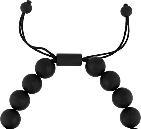 Men's Stainless Steel Bead Beaded Adjustable Nylon Bolo Bracelet - Choice of Color in Saudi Arabia