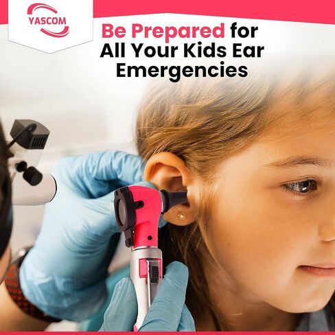 Otoscope Professional Diagnostic Ear Otoscope with Light Pocket Size Ear Infection Checker with 10x Specula & Case, Ear Otoscope for Doctors, Nurses, & Students (Pink) in Saudi Arabia