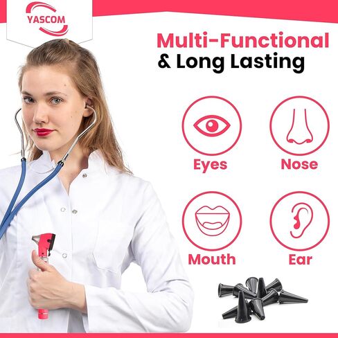 Otoscope Professional Diagnostic Ear Otoscope with Light Pocket Size Ear Infection Checker with 10x Specula & Case, Ear Otoscope for Doctors, Nurses, & Students (Pink) in Saudi Arabia