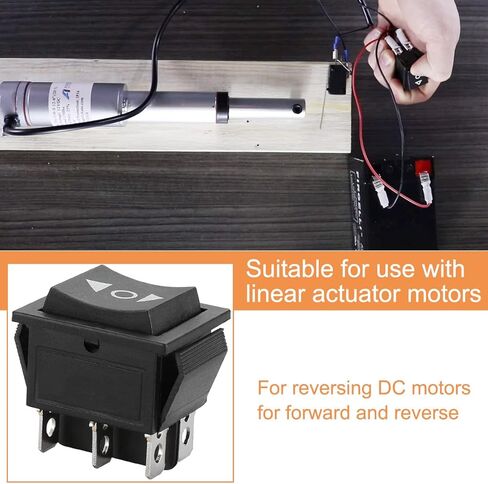 مفتاح الروك 6 دبوس 3 أوضاع تشغيل/إيقاف/تشغيل مؤقت تبديل قطبية مفتاح عكسي تيار مستمر 12 فولت 10 أمبير للتحكم في المحرك تيار متردد 110 فولت-220 فولت DPDT زر هزاز للسيارة والقارب مع سلك، قطعتان in Kuwait