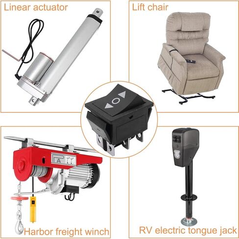 مفتاح الروك 6 دبوس 3 أوضاع تشغيل/إيقاف/تشغيل مؤقت تبديل قطبية مفتاح عكسي تيار مستمر 12 فولت 10 أمبير للتحكم في المحرك تيار متردد 110 فولت-220 فولت DPDT زر هزاز للسيارة والقارب مع سلك، قطعتان in Kuwait