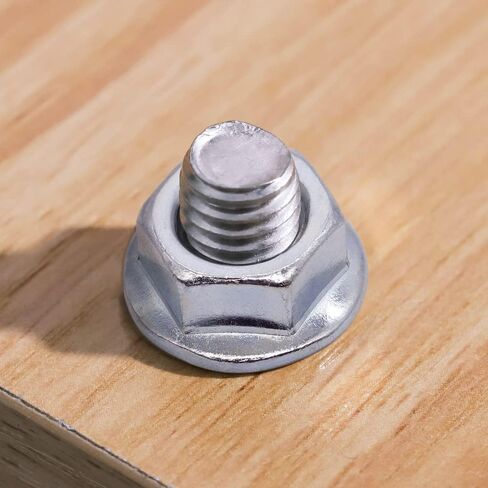 M10-1.5mm Serrated Flange Hex Nuts, Carbon Steel, Zinc Plated Finish, Hexagon Nuts with Serrated Flange Washer Head, by Glvaner, 10 PCS in Saudi Arabia