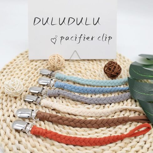 Pacifier Clip, Pacifier Holder Braided Pacifier Clips for Boys 100% Handmade Baby Pacifier Holder Clip in Saudi Arabia
