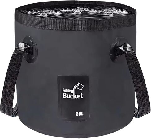 Folding Bucket 5 Gallon, 2 Pack Fishing Bucket Container Folding Water Bucket Portable Wash Basin for Outdoor Travelling Camping Gardening Hiking Backpacking Fishing Car Washing(Blue) in Saudi Arabia