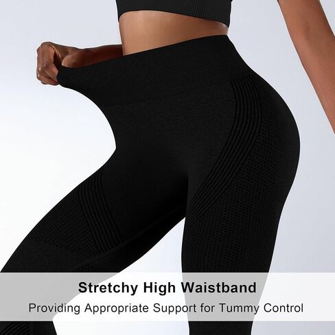 Workout Leggings for Women - Seamless Gym Leggings Butt Lifting Leggings for Women Tummy Control Scrunch Butt Leggings in Saudi Arabia