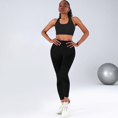 Workout Leggings for Women - Seamless Gym Leggings Butt Lifting Leggings for Women Tummy Control Scrunch Butt Leggings in Saudi Arabia