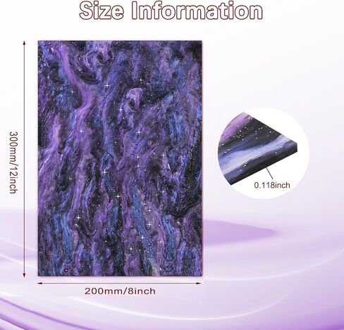 Glitter Pearlescent Acrylic Sheet for Laser Cutting 12x8 Inch Sparkly Water Stream Pearl Plastic Sheet 1/8 Thickness Star Starry for Laser Engraving, Crafts,DIY Projects (12x8 Inch, Mixed Color, 1) in Saudi Arabia