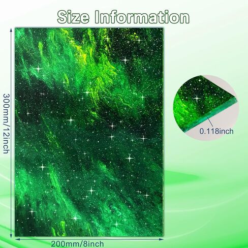 Glitter Pearlescent Acrylic Sheet for Laser Cutting 12x8 Inch Sparkly Water Stream Pearl Plastic Sheet 1/8 Thickness Star Starry for Laser Engraving, Crafts,DIY Projects (12x8 Inch, Mixed Color, 1) in Saudi Arabia