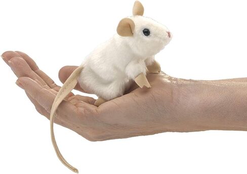 Folkmanis Mini White Mouse Finger Puppet, One Size in Saudi Arabia