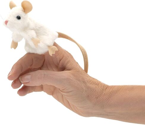 Folkmanis Mini White Mouse Finger Puppet, One Size in Saudi Arabia