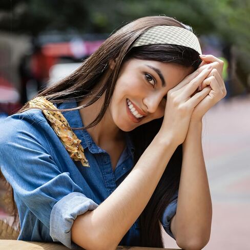 7pc Headbands for Women Girls Headbands Set, Non Slip Floral Headbands Padded Headbands Cute Pearl Headband for Girls Vintage Wide Headband in Kuwait