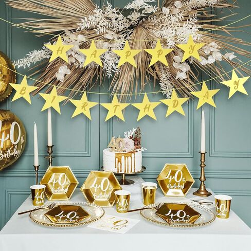 Prasacco 36 Pieces Gold Star Cutouts, 15cm/5.9inch Metallic Star Cutouts Double Printed Paper Stars Decoration Large Gold Stars Glitter Stars for Wedding Party Supplies Classroom Wall Decorations in Saudi Arabia