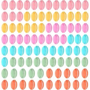 90 عبوة من صناديق الماكرون الصغيرة، حاويات تخزين ملونة على شكل معكرون للمجوهرات والحبوب والخرز وأساسيات السفر واللوازم الحرفية - 6 ألوان نابضة بالحياة in Kuwait