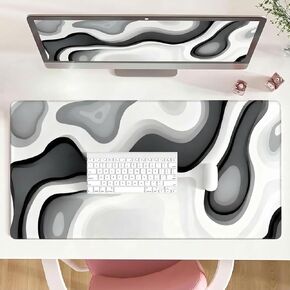 AQQA Abstract Desk Mat Desktop,Gaming Mouse Pad Long Mouse Pad Large Desk Mat 31.5X15.7 Inch Mousepad with Non-Slip Base Stitched Edge Keyboard Mat for Gaming Office, Abstract Modern Colorful in Kuwait