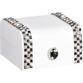 Homde Women Small Jewelry Box: Travel Case for Ring Earring Necklace - Birthday & Return Gift (Black) in Kuwait
