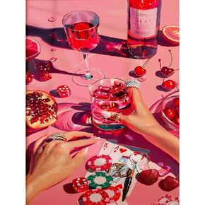 Christmas Paint by Numbers Kit for Adults, Christmas Candles Paint by Numbers Kit for Adults Beginners, Easy Acrylic Paint by Numbers on Canvas Arts and Crafts for Wall Decor Present 16x20 inch in Kuwait