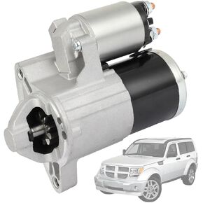 Starter Motor FIT Dodge Nitro 2010–2011 3.7L V6, Jeep Liberty 2010–2012 3.7L V6 – 12V 1.2KW 10 Teeth CW – Direct Replacement – Replace OE# 04801854AA 4801854AA in Kuwait