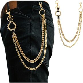 Punk Pants Chains Key Chain for Women and Men，Heavy Duty Belt Chains，Hip Hop Trousers Jeans Chain for Wallet Keys in Kuwait
