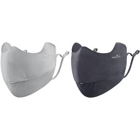 OHRAIN 2 Pieces Breathable Sun Protection Face Cover UPF50+ Facemask Anti-UV Protective Washable Sunscreen Balaclava SLN3M308 in Kuwait
