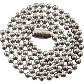 24 Inch Ball Chain Necklace, T304 Stainless Steel 2.4mm, Made in The USA (1) in Kuwait