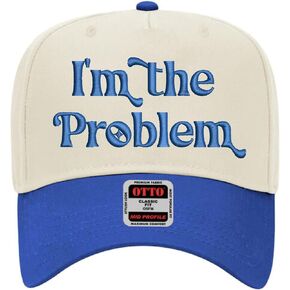 I'm The Problem Hat | 2 Tone Trucker Hat | Unisex 5 Panel Adjustable Snapback Cap | Embroidered Cap | Sarcastic, Funny Hat in Kuwait