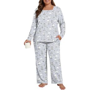 طقم بيجامات شتوية للسيدات من HOTGIFT بأكمام طويلة كاجوال مريحة in Kuwait