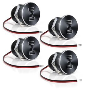 منفذ USB 72 وات RV من الألومنيوم بالكامل 12 فولت/24 فولت 3 منافذ شحن، GIBBAB 36 وات PD3.0 Type-C+2 18 وات QC3.0 مقبس شحن سريع، شاحن سيارة مجوف واستبدال ولاعة السجائر لشاحنة قارب مقطورة التخييم in Kuwait