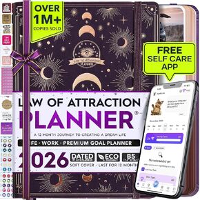 Law of Attraction Planner 2025 - Weekly and Monthly Planner, 12 Month Journey to Increase Productivity & Enhance Organization | Life Organizer, Gratitude Journal, Hourly Planner, To Do List | 2025 Planner - Vision Board, Gift Box & Planner Stickers in Kuwait