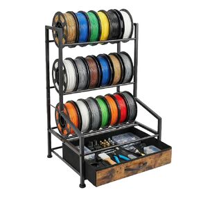 3D Printer Filament Storage Rack with Fabric Drawer,Dust Proof & Sturdy Metal 3D Printing Accessory for Organized Workspace Sturdy Spool Holder for PLA ABS TPU Nylon Filament Organizer in Kuwait