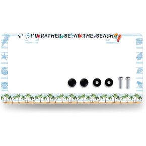 Beautiful Purple Flowers License Plate Frame Floral License Plate Holder Colorful Stainless Steel Car Bracket 4 Holes and Screws Universal Auto Accessory License Plate Frames 6.2x12.2 Inch in Kuwait