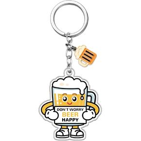 Beer Gifts for Men Women Beer Accessories Keychain Emotional Support Gifts for Beers Lovers Friends Boyfriend Father Inspirational Gift for Men Women Birthday Christmas Gift Oktoberfest Decorations in Kuwait
