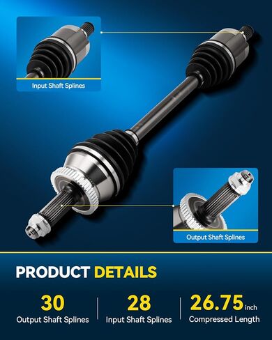 PHILTOP CV AXLE أمامي يسار لسيارة Hyundai Santa Fe Sport 2013-2016، Kia Sorento 2014-2015، HY-8221 عمود المحور in Saudi Arabia