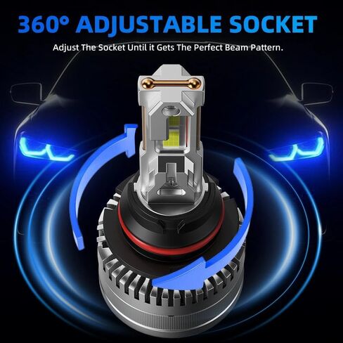 H13 Light Bulb, 800% Brighter H13 9008 Bulbs, Plug N Play, Long Lifespan, No Flicker, Easy Installation, 2PCS. in Kuwait