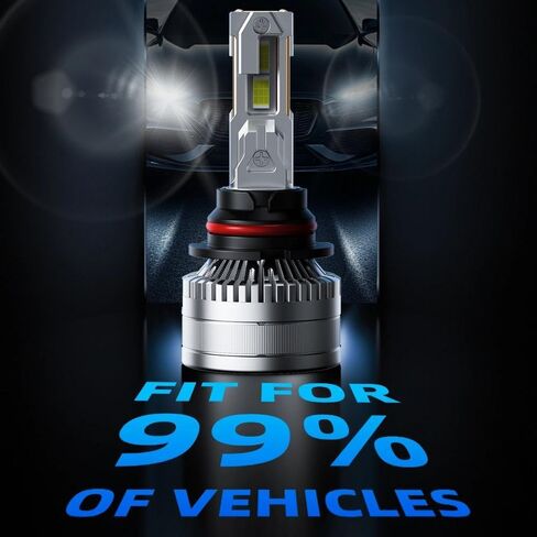 H13 Light Bulb, 800% Brighter H13 9008 Bulbs, Plug N Play, Long Lifespan, No Flicker, Easy Installation, 2PCS. in Kuwait