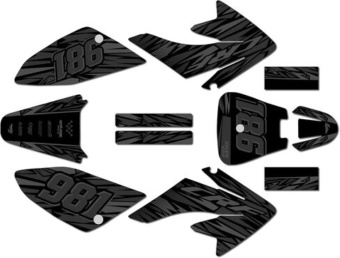 Graphics Kit for Honda CRF 70 (2004-2019) Twitch Series Smoke 09 Mil - Dirt bike Custom Racing Graphics Decals Stickers Kit, no-plastics in Saudi Arabia