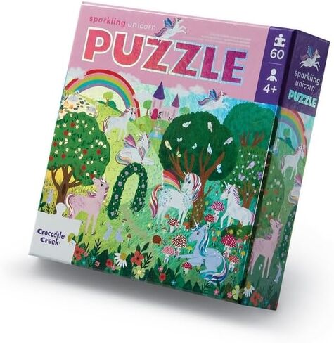 لغز الأرضية من رقائق التمساح المجسم - الديناصورات المبهرة - لغز مكون من 60 قطعة - للأعمار من 4 سنوات فما فوق - صندوق عالي التحمل للتخزين - حجم اللغز: 14 بوصة × 19 بوصة in Kuwait