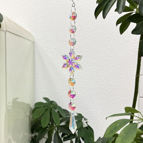 Chakra Wind Spinner, Crystal Sun Catcher with Gazing Ball, Rainbow Maker for Garden, Spiritual Home Decor, Window Hanging Ornament, Outdoor Wind Chime, Meditation Gift in Saudi Arabia