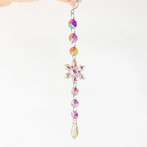 Chakra Wind Spinner, Crystal Sun Catcher with Gazing Ball, Rainbow Maker for Garden, Spiritual Home Decor, Window Hanging Ornament, Outdoor Wind Chime, Meditation Gift in Saudi Arabia