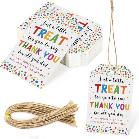 Treat for You to Say Thank You for All You Do Gift Tag We Appreciate You Christmas Gift Tags with String Employee Appreciation Company Staff Christmas Holiday Favor Tags Pack of 20 (Appreciate C) in Kuwait