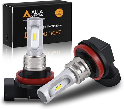 Alla Lighting PGJ19 Base LED Upgrade H8 H11 Fog Lights/DRL Bulbs H16 H1155 711 64211, 6000K Xenon White in Saudi Arabia