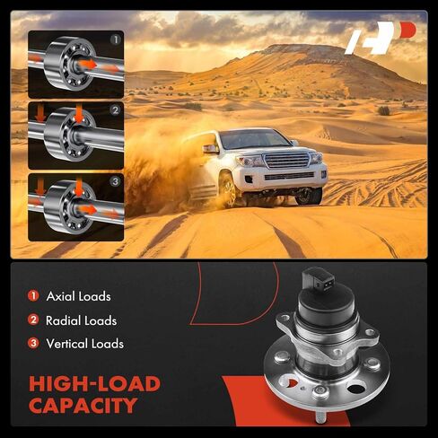 A-Premium 2 x Rear Wheel Bearing and Hub Assembly with ABS & 4-Lug Compatible with Hyundai Accent 2006-2011 & Kia Rio 2006-2011, Rio5 2006-2011, FWD Only in Saudi Arabia